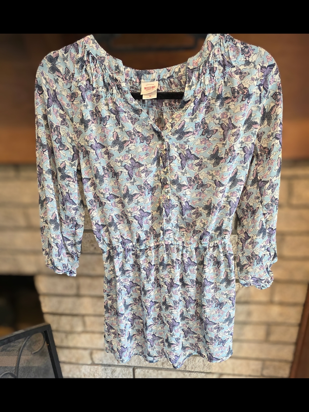 Mossimo Supply Co. Pastel Floral Peasant Tunic in Light Blue and Lavender